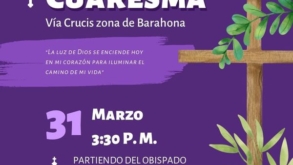 Zonas de Barahona, realizara su viacrucis este viernes 31 de marzo.